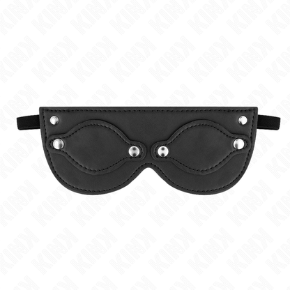 KINK - LEATHERETTE MASK WITH DETACHABLE EYE COVERS 22 x 9 CM - Kink&Play