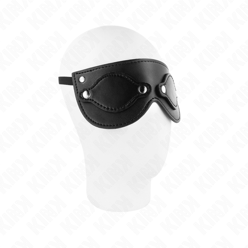 KINK - LEATHERETTE MASK WITH DETACHABLE EYE COVERS 22 x 9 CM - Kink&Play