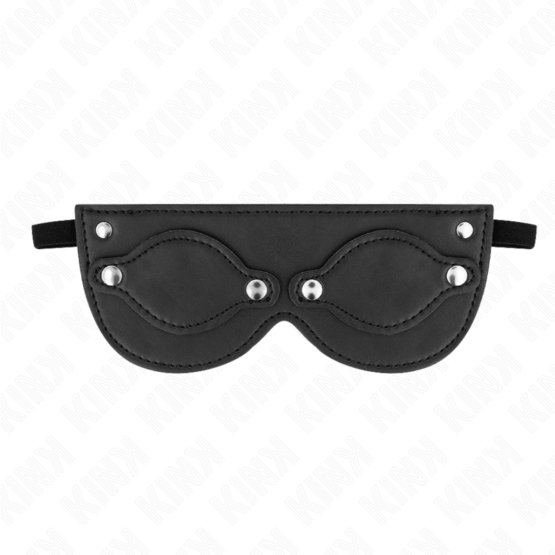KINK - LEATHERETTE MASK WITH DETACHABLE EYE COVERS 22 x 9 CM - Kink&Play