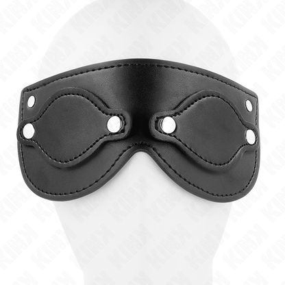 KINK - LEATHERETTE MASK WITH DETACHABLE EYE COVERS 22 x 9 CM - Kink&Play