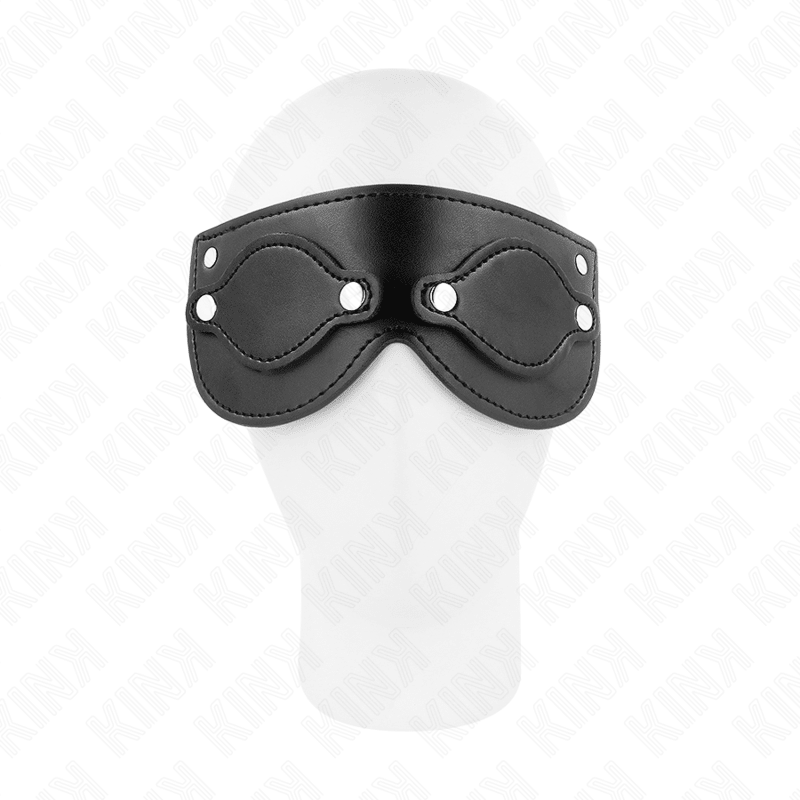 KINK - LEATHERETTE MASK WITH DETACHABLE EYE COVERS 22 x 9 CM - Kink&Play