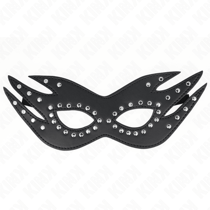KINK - LEATHERETTE MASK WITH RIVETS MODEL 3 26 x 9.5 CM - Kink&Play