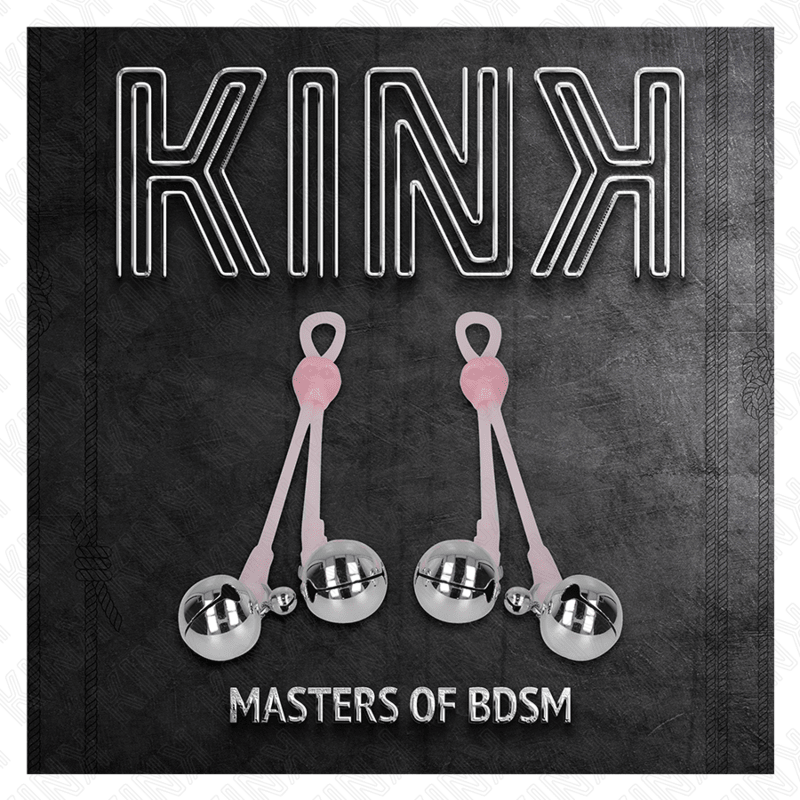 KINK - LUMINOUS SKULL NIPPLE CLAMPS WITH RING BELLS ADJUSTABLE PINK / SILVER - Kink&Play