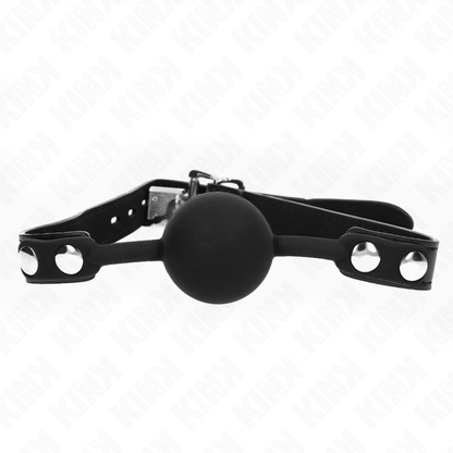 KINK - MODEL 1 SILICONE BALL 4 CM GAG WITH LOCK 60 x 2 CM - Kink&Play