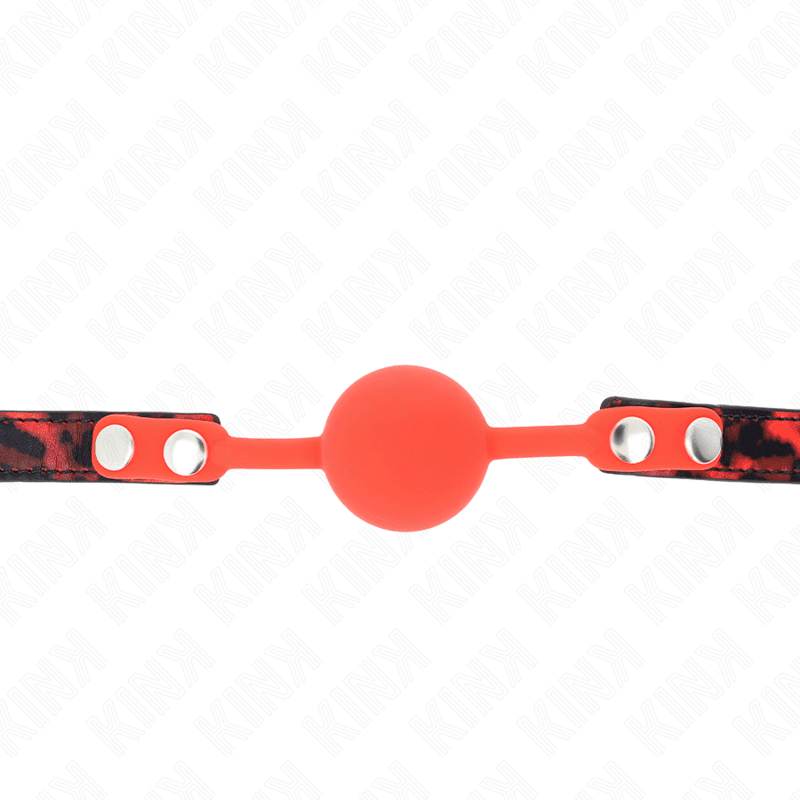 KINK - MODEL 2 SILICONE BALL 4 CM GAG WITH LOCK 60 x 2 CM - Kink&Play
