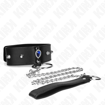 KINK - NECKLACE 65 CM WITH STRAP WITH BLUE DIAMONDS ADJUSTABLE 36 - 43 CM X 5 CM - Kink&Play