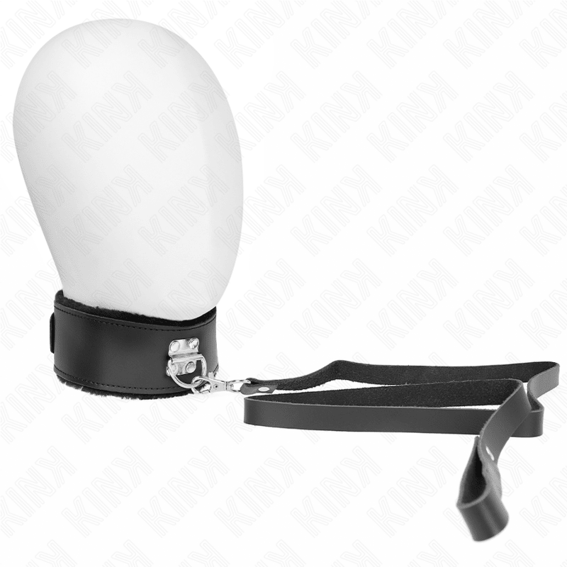 KINK - NECKLACE WITH BELT 116 CM WITH BLACK LEATHER STRAP ADJUSTABLE 40 - 48 CM X 6 CM - Kink&Play