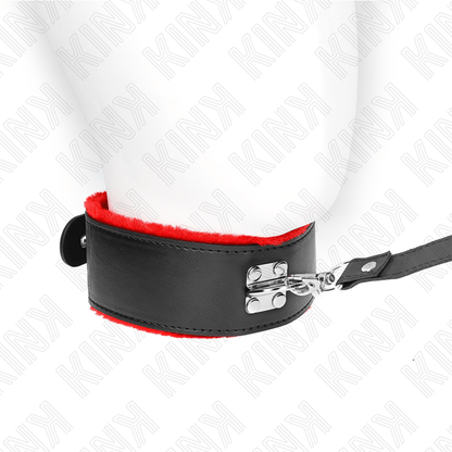 KINK - NECKLACE WITH BELT 116 CM WITH RED LEATHER STRAP ADJUSTABLE 40 - 48 CM X 6 CM - Kink&Play