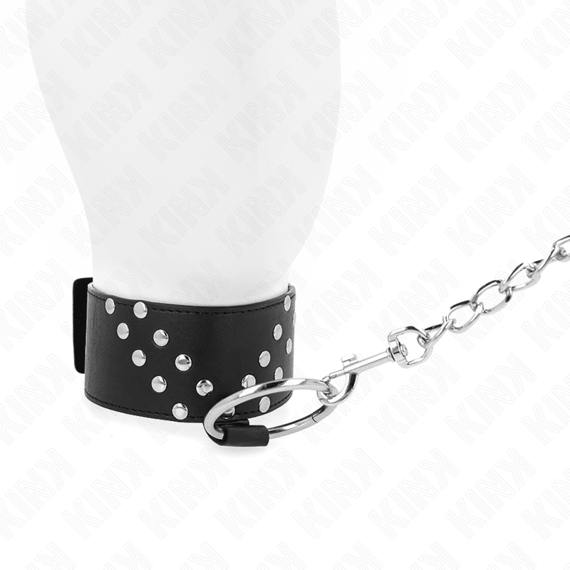 KINK - NECKLACE WITH BELT 65 CM WITH V RIVET ADJUSTABLE 36 - 43 CM X 5 CM - Kink&Play