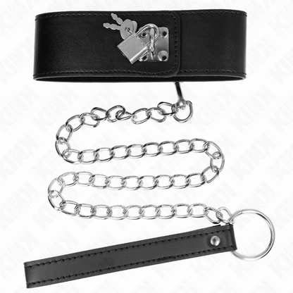 KINK - NECKLACE WITH BELT 65 CM WITH WIDE BLACK STRAP ADJUSTABLE 33.5 - 41 CM X 5 CM - Kink&Play