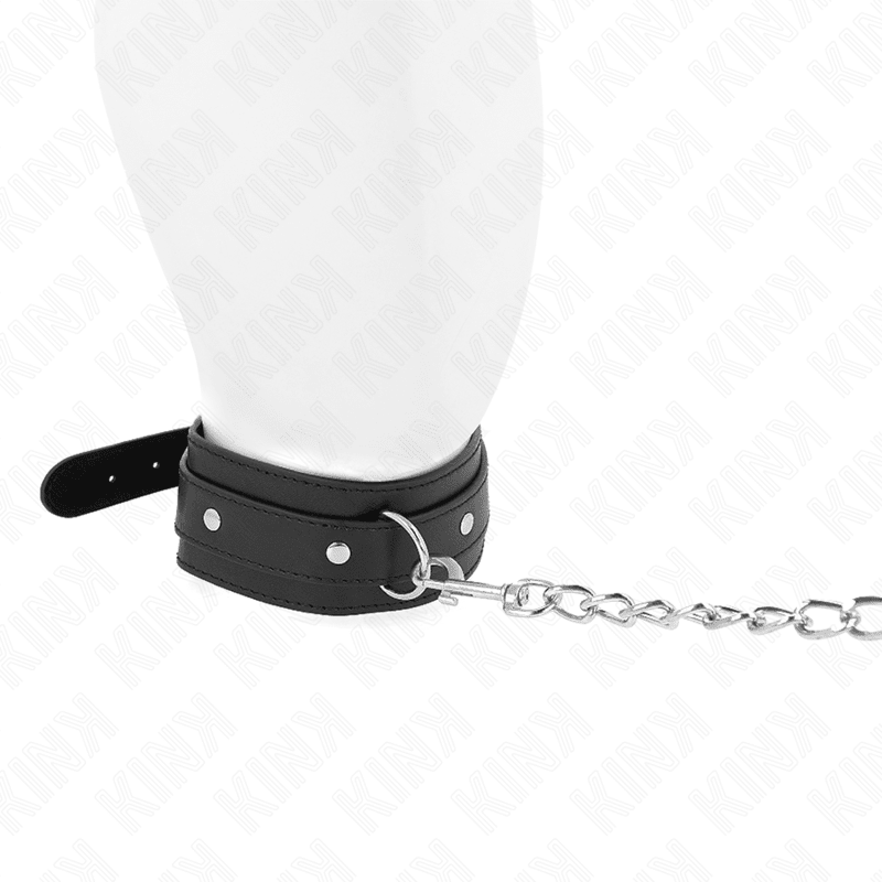 KINK - NECKLACE WITH LEASH 65 CM 1 RING ADJUSTABLE 38 - 49 CM X 5 CM - Kink&Play