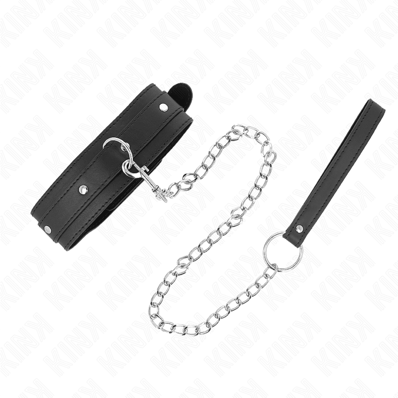 KINK - NECKLACE WITH LEASH 65 CM 1 RING ADJUSTABLE 38 - 49 CM X 5 CM - Kink&Play