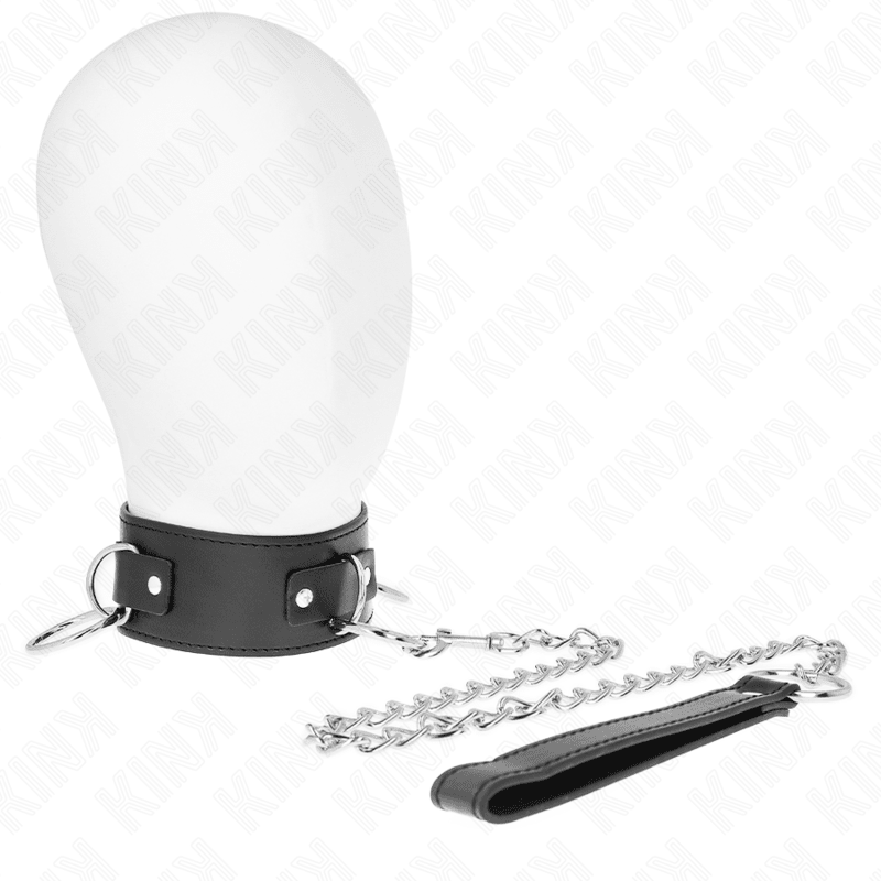 KINK - NECKLACE WITH LEASH 65 CM 3 RING MODEL 2 ADJUSTABLE 36 - 43 CM X 5 CM - Kink&Play