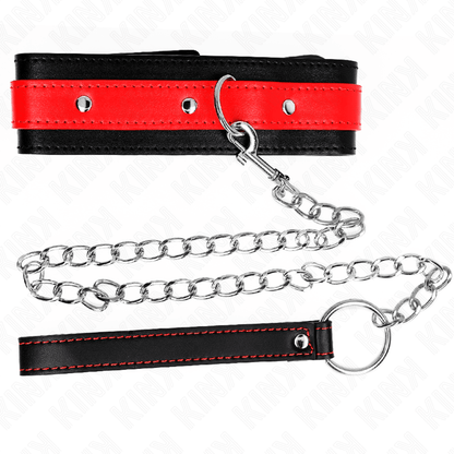 KINK - NECKLACE WITH RED STRAP 65 CM AJUSTABLE 36 - 43 CM X 5 CM - Kink&Play