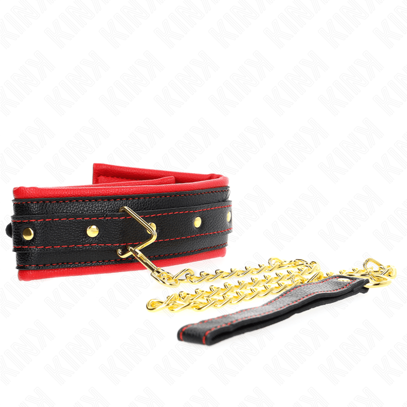 KINK - NECKLACE WITH SPONGE IMITATION LEATHER STRAP MODEL 2 ADJUSTABLE 37 - 54 CM X 3 CM - Kink&Play
