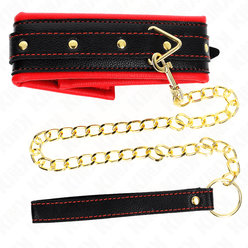 KINK - NECKLACE WITH SPONGE IMITATION LEATHER STRAP MODEL 2 ADJUSTABLE 37 - 54 CM X 3 CM - Kink&Play
