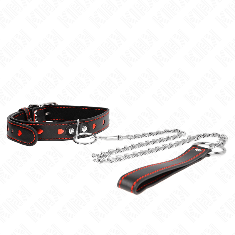 KINK - NECKLACE WITH STRAP 65 CM HEART DETAILS 52.5 X 2.5 CM - Kink&Play