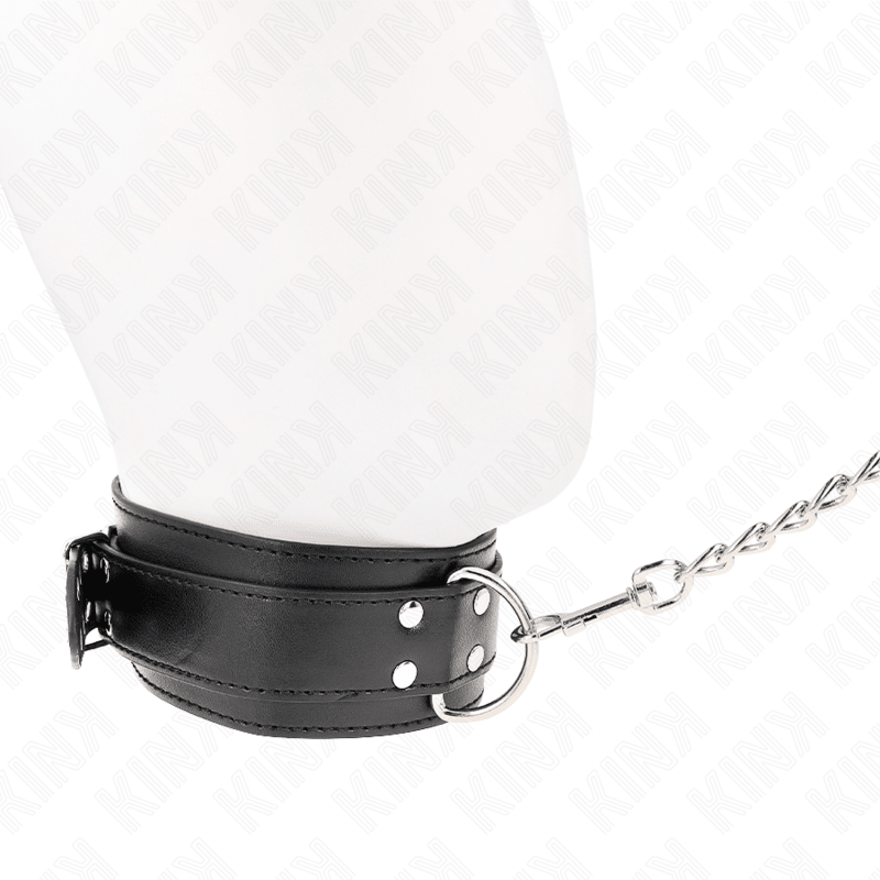 KINK - NECKLACE WITH STRAP 65 CM SILVER BUCKLES ADJUSTABLE 33 - 46 CM X 5.5 CM - Kink&Play