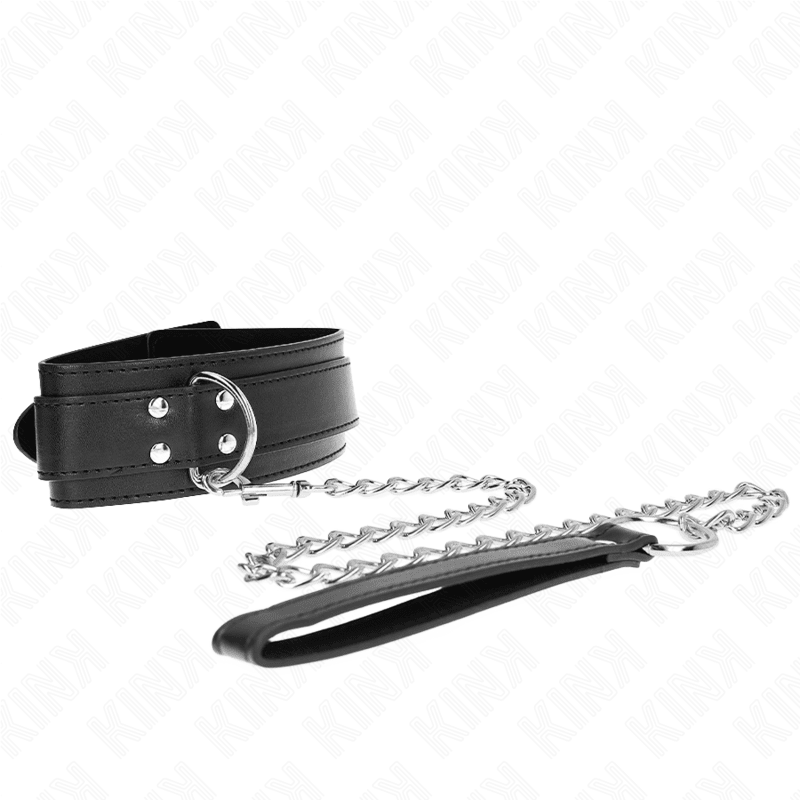 KINK - NECKLACE WITH STRAP 65 CM SILVER BUCKLES ADJUSTABLE 33 - 46 CM X 5.5 CM - Kink&Play