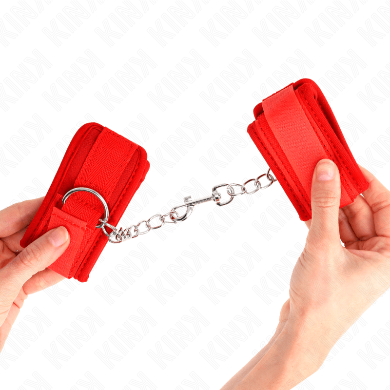 KINK - NEOPRENE WRIST RESTRAINTS RED 42 X 5 CM - Kink&Play