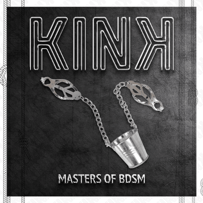 KINK - NIPPLE CLAMPS WITH A BUCKET SILVER - Kink&Play