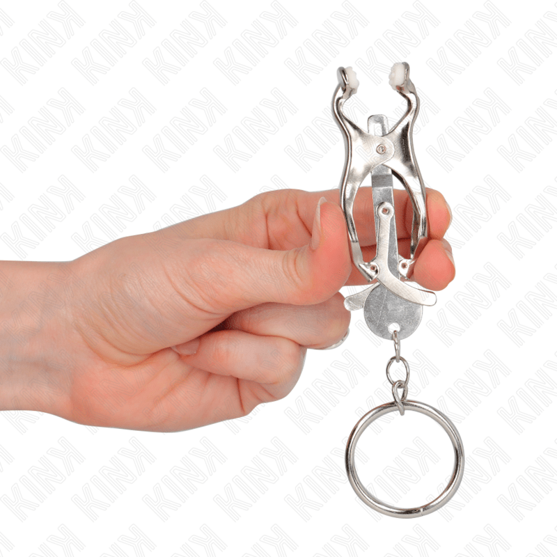 KINK - O - RING JAPANESE CLOVER NIPPLE CLAMPS SILVER - Kink&Play