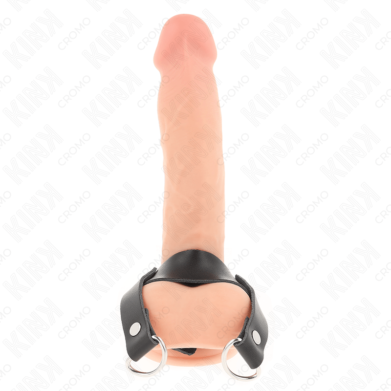 KINK - PENIS RING WITH "D" SHAPE RINGS 18.5 X 3.3 CM - Kink&Play