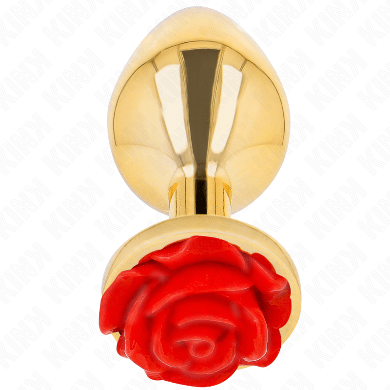 KINK - PLUG ANAL GOLD ROSE RED SIZE L - Kink&Play