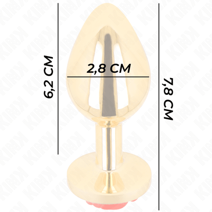 KINK - PLUG ANAL GOLD ROSE RED SIZE S - Kink&Play