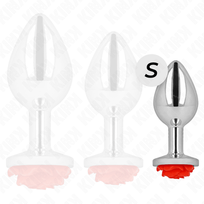 KINK - PLUG ANAL ROSE RED SIZE S - Kink&Play