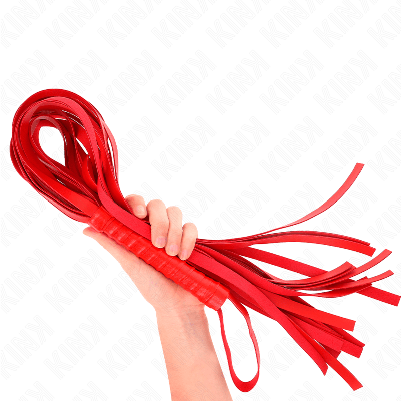 KINK - RED SHORT HANDLE LONG TAIL WHIP 70 CM - Kink&Play