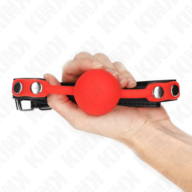KINK - RED SILICONE BALL 4 CM GAG 60 x 2 CM - Kink&Play