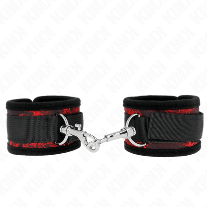 KINK - SCANDAL WRIST RESTRAINTS RED - BLACK - Kink&Play