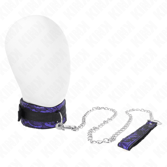 KINK - SHORT VELVET LACE NECKLACE WITH BELT 105 CM WITH NYLON TRIM 44 X 5.5 CM - Kink&Play