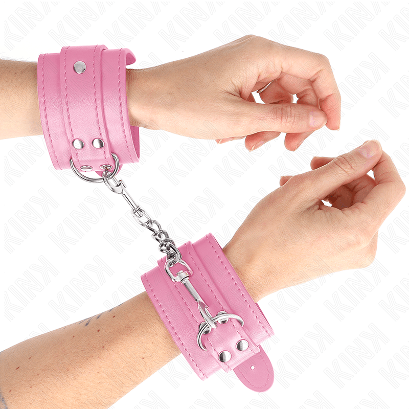 KINK - SIMPLE WRIST RESTRAINTS PINK ADJUSTABLE 20 - 23 CM X 5.5 CM - Kink&Play
