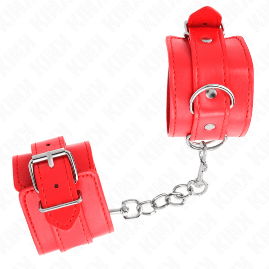 KINK - SIMPLE WRIST RESTRAINTS RED ADJUSTABLE 20 - 23 CM X 5.5 CM - Kink&Play