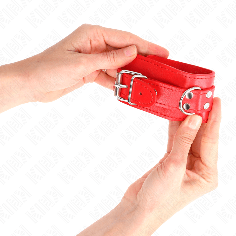 KINK - SIMPLE WRIST RESTRAINTS RED ADJUSTABLE 20 - 23 CM X 5.5 CM - Kink&Play