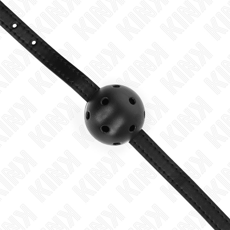 KINK - SIMPLICITY BLACK BREATHABLE BALL 4.5 CM GAG 62 x 1.5 CM - Kink&Play