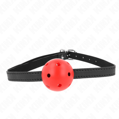 KINK - SIMPLICITY RED BREATHABLE 4.5 CM BALL GAG 62 x 1.5 CM - Kink&Play