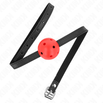 KINK - SIMPLICITY RED BREATHABLE 4.5 CM BALL GAG 62 x 1.5 CM - Kink&Play