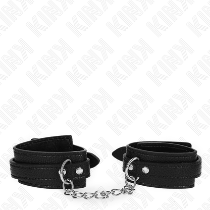 KINK - SNAKE PATTERN WRIST RESTRAINTS BLACK ADJUSTABLE 20 - 28 CM X 5.4 CM - Kink&Play