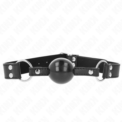 KINK - SOFT AND SOLID BALL 4 CM GAG WITH LEATHERETTE STRAP 62 x 2.5 CM ADJUSTABLE 42 - 58 CM - Kink&Play