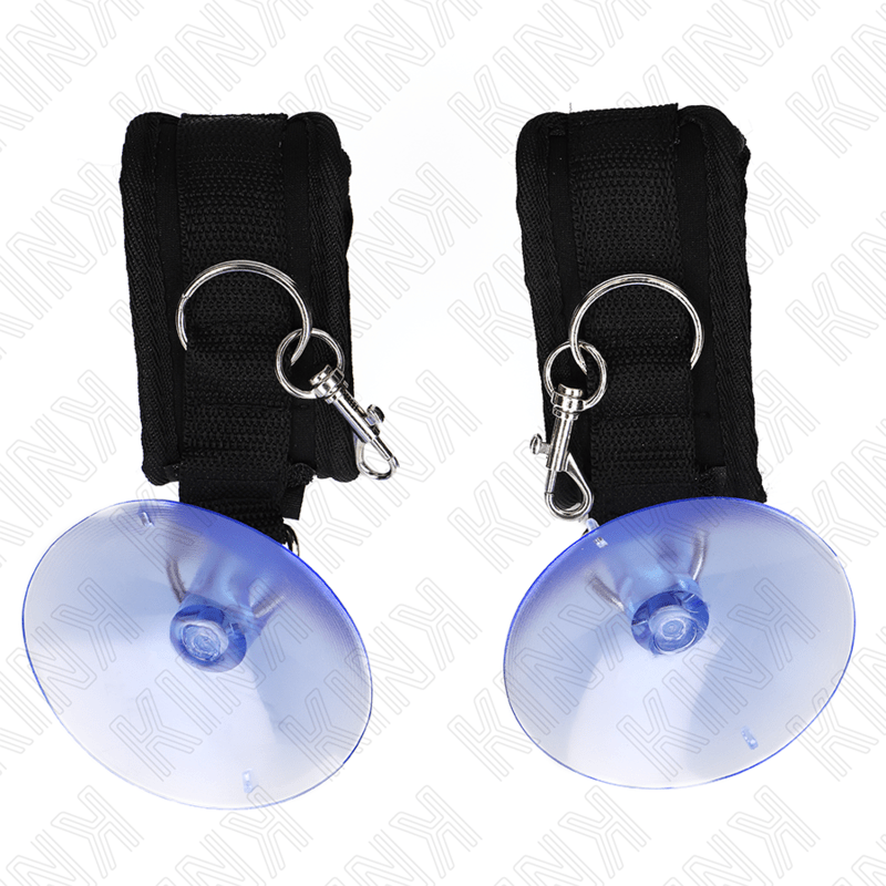 KINK - SUCTION CUP WRIST RESTRAINTS BLACK 29 - 40 CM X 5 CM - Kink&Play
