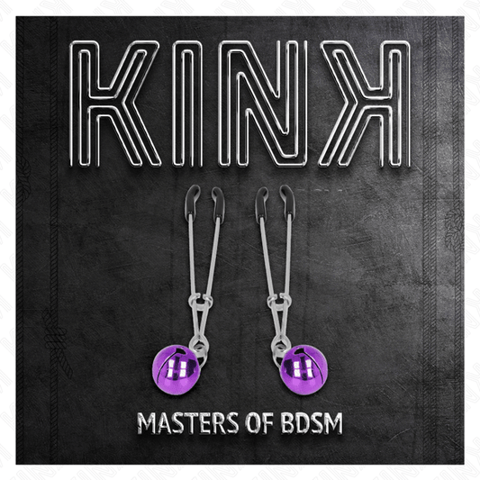KINK - THIN BELL NIPPLE CLAMPS PURPLE 7 CM - Kink&Play