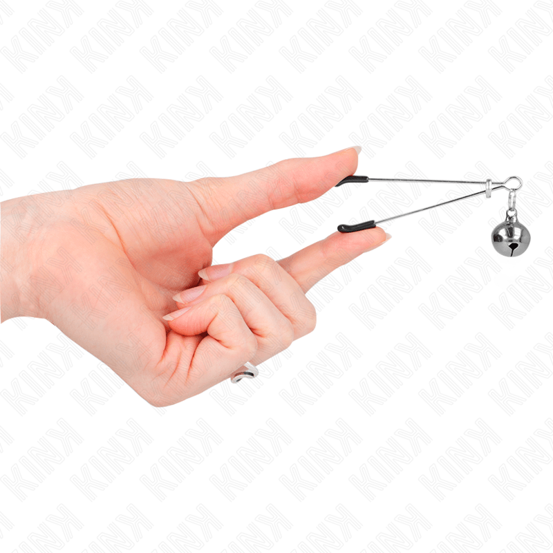 KINK - THIN BELL NIPPLE CLAMPS SILVER 7 CM - Kink&Play