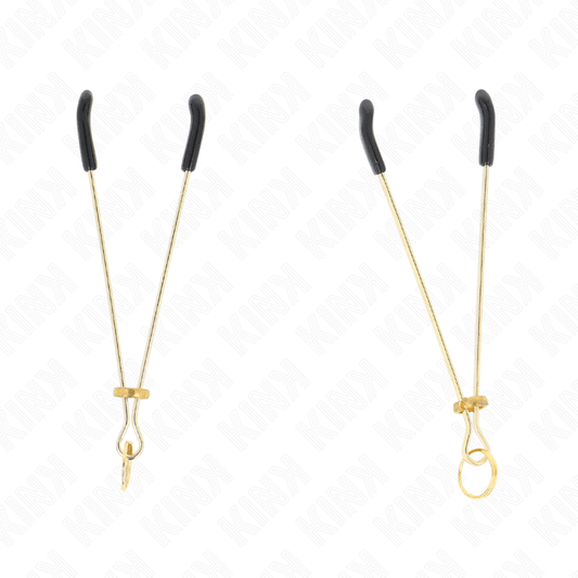 KINK - THIN NIPPLE CLAMPS GOLD 7 CM - Kink&Play