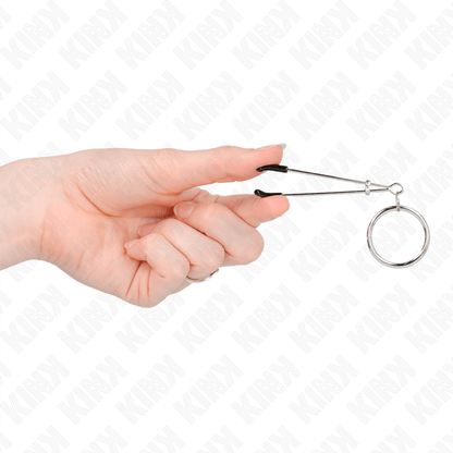 KINK - THIN NIPPLE CLAMPS WITH O - RING 7 CM - Kink&Play