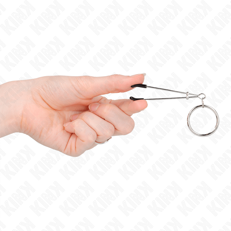 KINK - THIN NIPPLE CLAMPS WITH O - RING 7 CM - Kink&Play