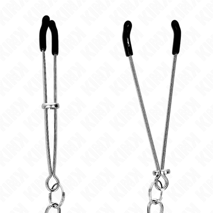 KINK - THIN NIPPLE CLAMPS WITH THICK CHAIN 30 CM - Kink&Play