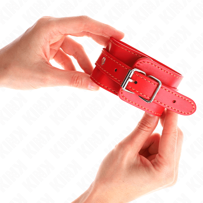 KINK - THIN WRIST RESTRAINTS RED ADJUSTABLE 21 - 33 CM - Kink&Play